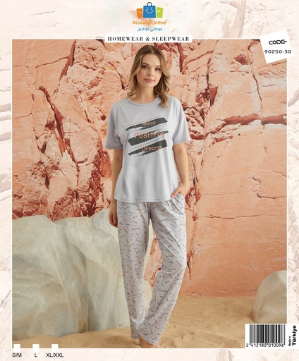 Pajamas Half Sleeves Woman Cotton